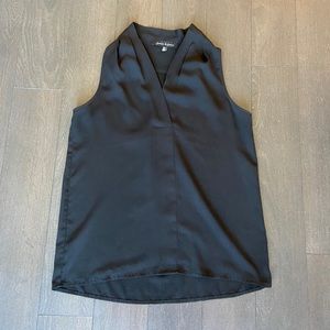 Sleeveless black blouse